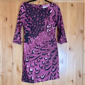 Jessica Simpson Peacock Print Shift Dress